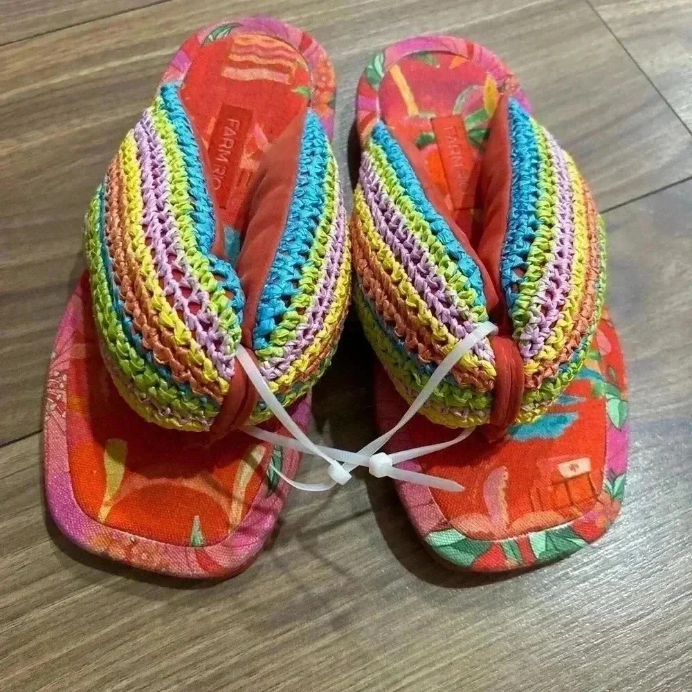 Farm Rio‎ Raffia Sandals - Picture 3 of 7